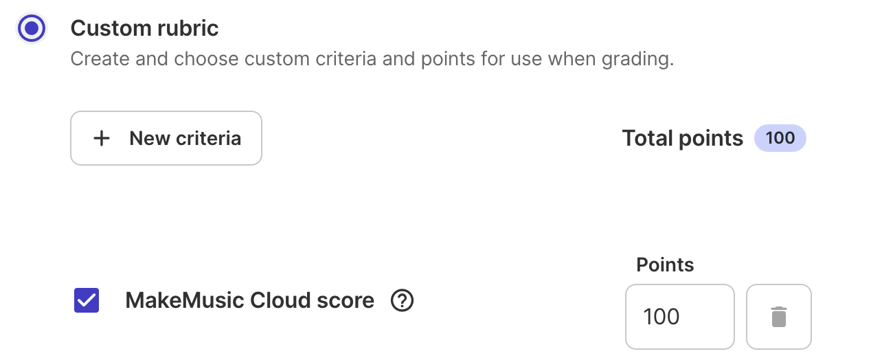 Custom rubric