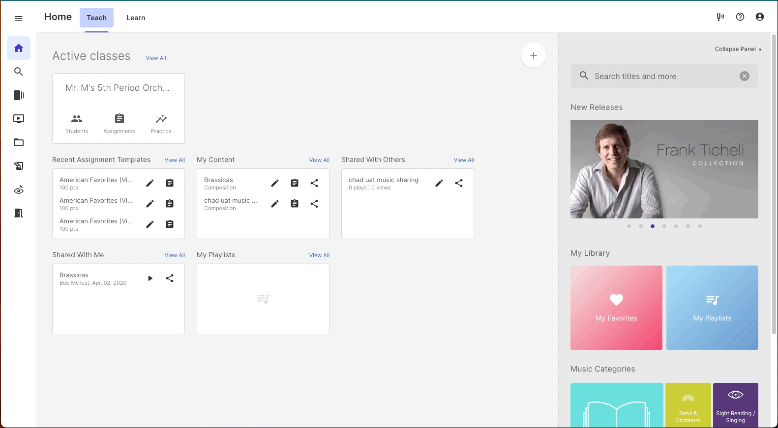 GIF of MakeMusic Cloud Admin Page showing subscription usage