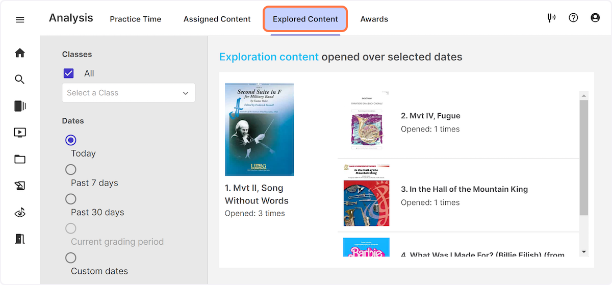 Explored Content