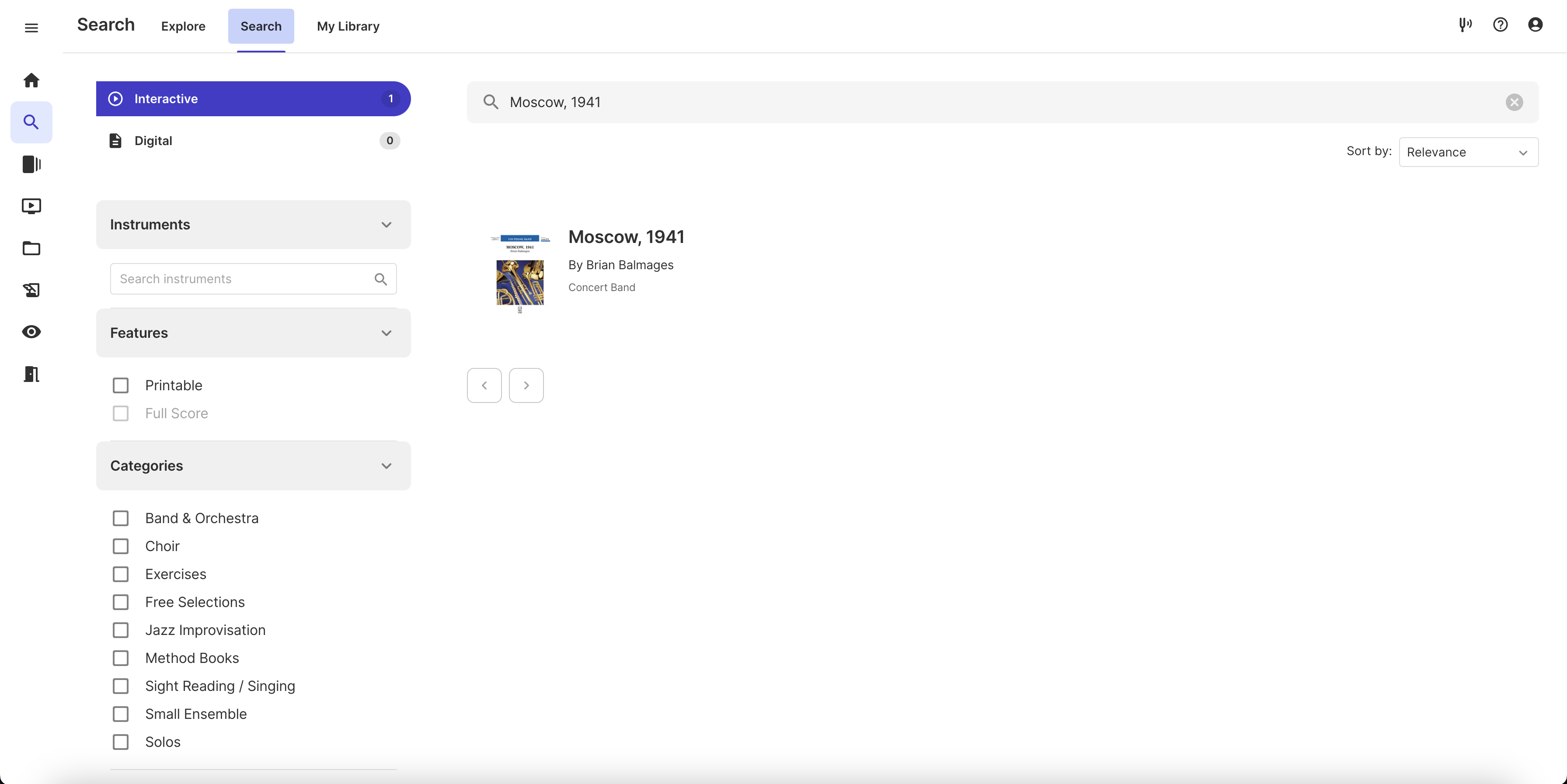 Search for an Interactive title