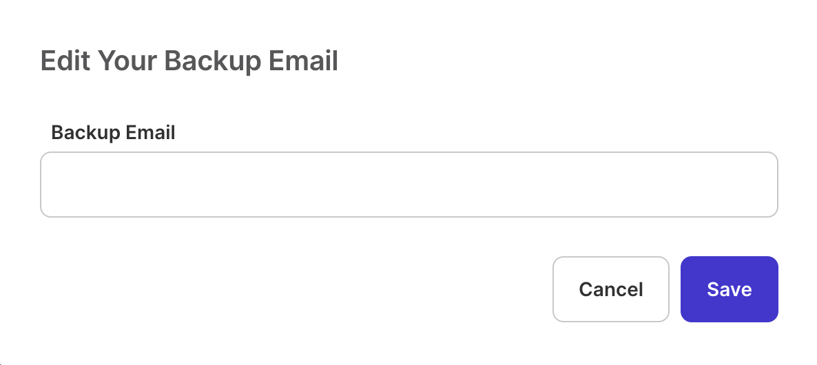 Edit Your Backup Email